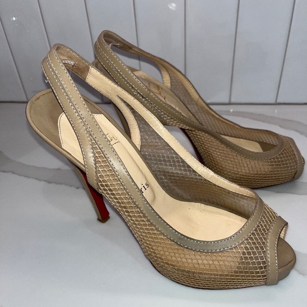 Christian Louboutin Netted Peep toe